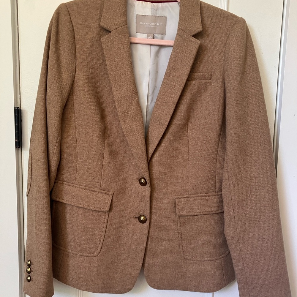 Banana Republic Tan Wool Blazer